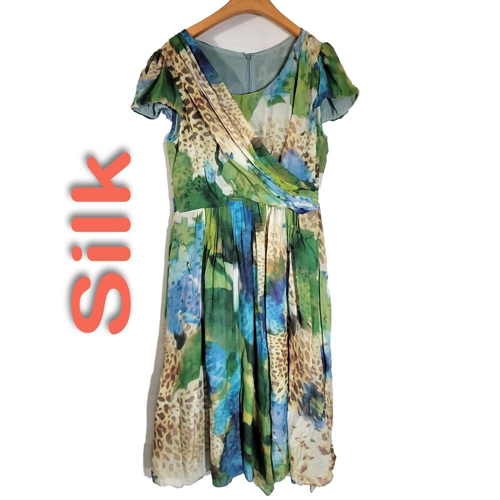Women's Silk Size XS Short Sleeve Dress SBK126